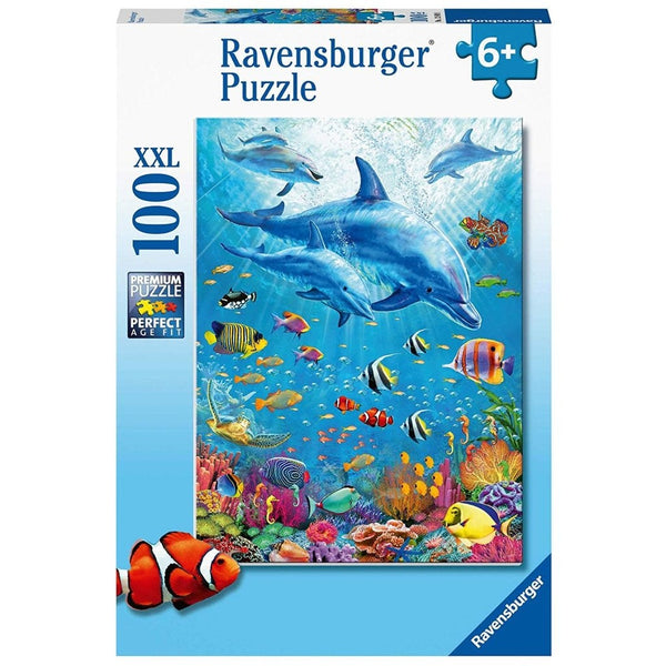 Ravensburger Pod of Dolphins 100pc-RB12889-1-Animal Kingdoms Toy Store