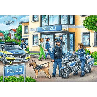 Ravensburger Police at Work! 2x24pc Puzzle-RB05031-4-Animal Kingdoms Toy Store