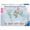 Ravensburger Puzzle Political World Map 1000pc-RB15652-8-Animal Kingdoms Toy Store