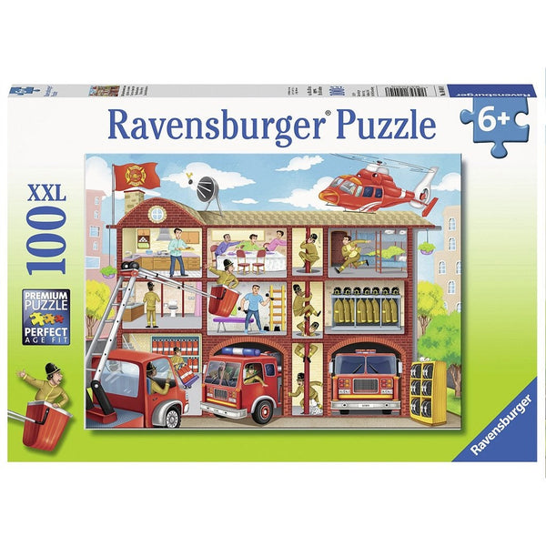 Ravensburger Puzzle Firehouse Frenzy 100 pc-RB10404-8-Animal Kingdoms Toy Store