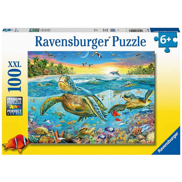 Ravensburger Swim with Sea Turtles 100pc-RB12942-3-Animal Kingdoms Toy Store