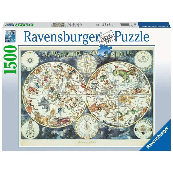 Ravensburger World Map of Fantastic Beasts 1500pc-RB16003-7-Animal Kingdoms Toy Store