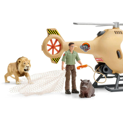 Schleich Animal Rescue Helicopter-42476-Animal Kingdoms Toy Store