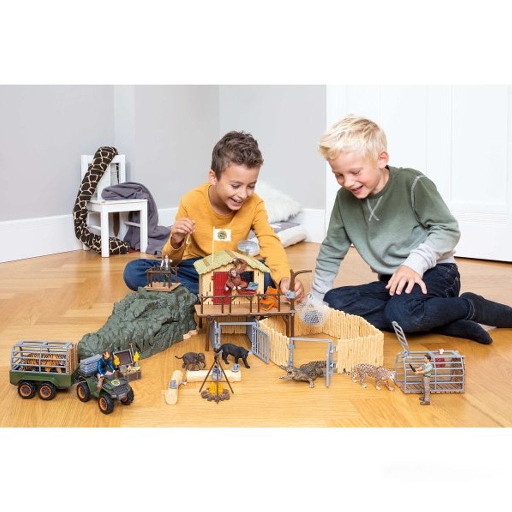Schleich Croco Jungle Research Station-42350-Animal Kingdoms Toy Store