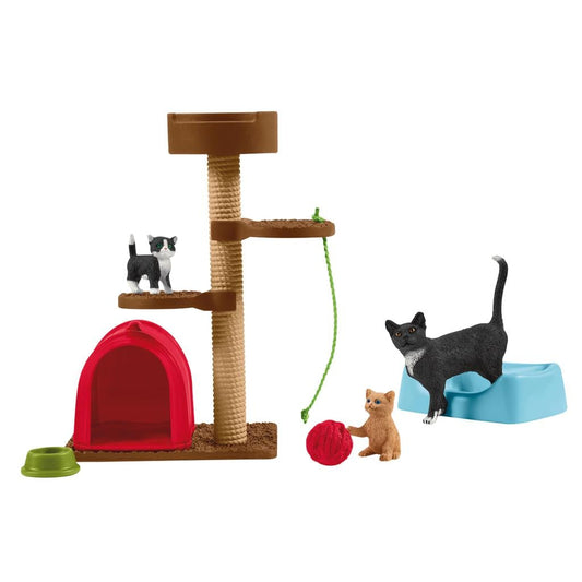 Schleich Playtime for cute cats-42501-Animal Kingdoms Toy Store