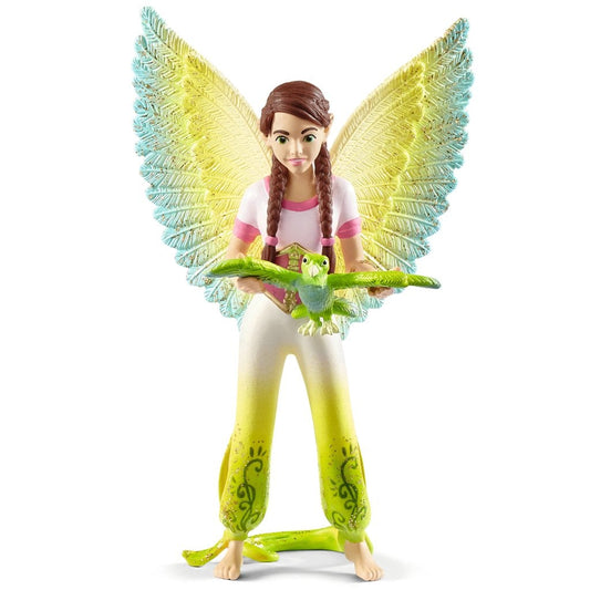 Schleich Surah with Parrot Kuack-70584-Animal Kingdoms Toy Store