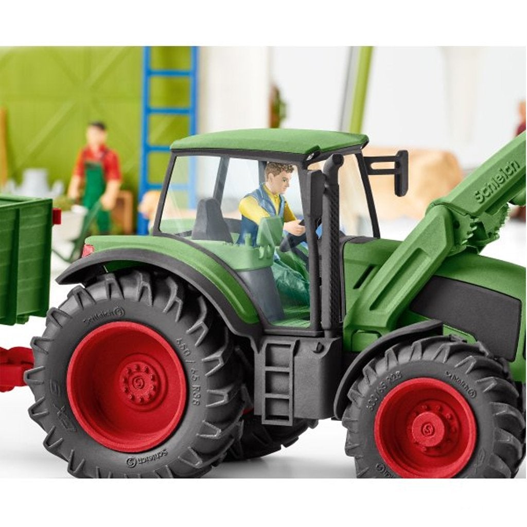 Schleich Tractor with Trailer-42379-Animal Kingdoms Toy Store