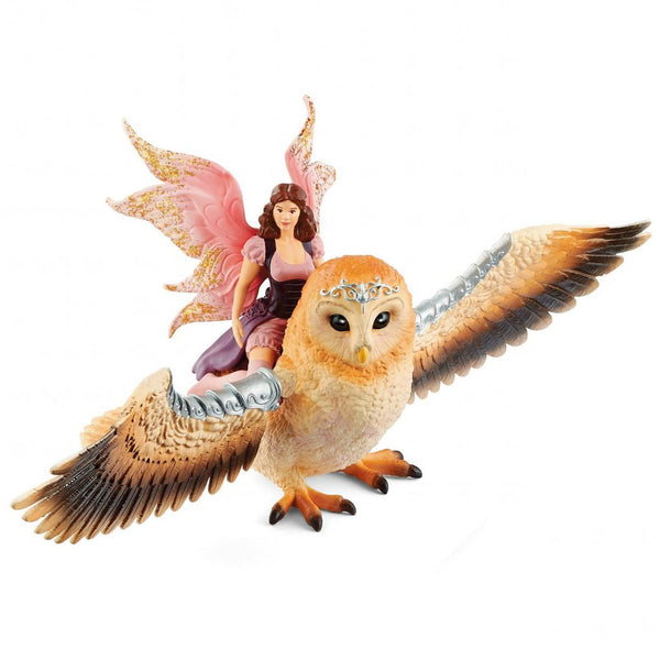 Schleich Elf on Glitter Owl-70713-Animal Kingdoms Toy Store