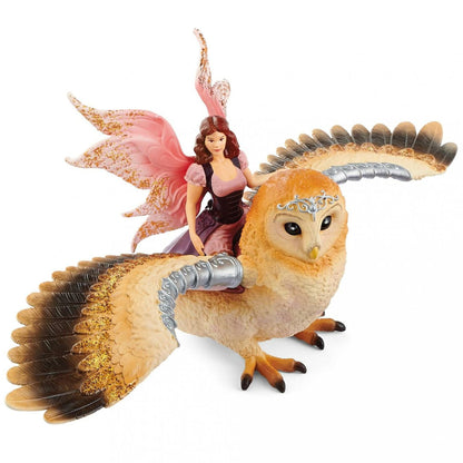 Schleich Elf on Glitter Owl-70713-Animal Kingdoms Toy Store