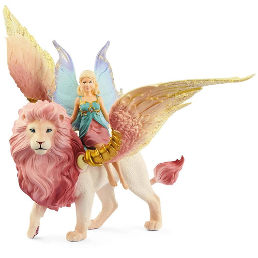 Schleich Elf on Winged Lion-70714-Animal Kingdoms Toy Store