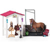 Schleich Exclusive Wash Area with Horse Stall-42404-Animal Kingdoms Toy Store
