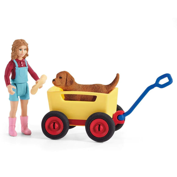 Schleich Farm World Puppy Wagon Ride