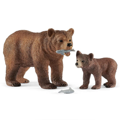 Schleich Grizzly Bear Mother with Cub
