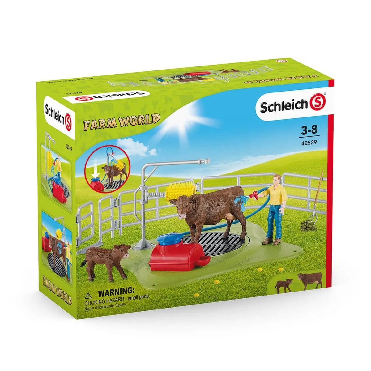 Schleich Happy Cow Wash-42529-Animal Kingdoms Toy Store