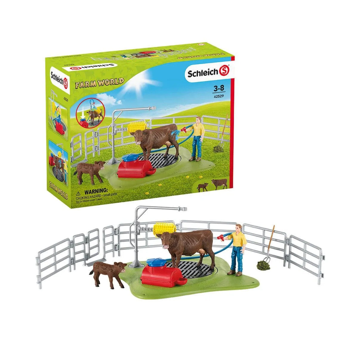 Schleich Happy Cow Wash-42529-Animal Kingdoms Toy Store