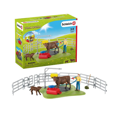 Schleich Happy Cow Wash-42529-Animal Kingdoms Toy Store