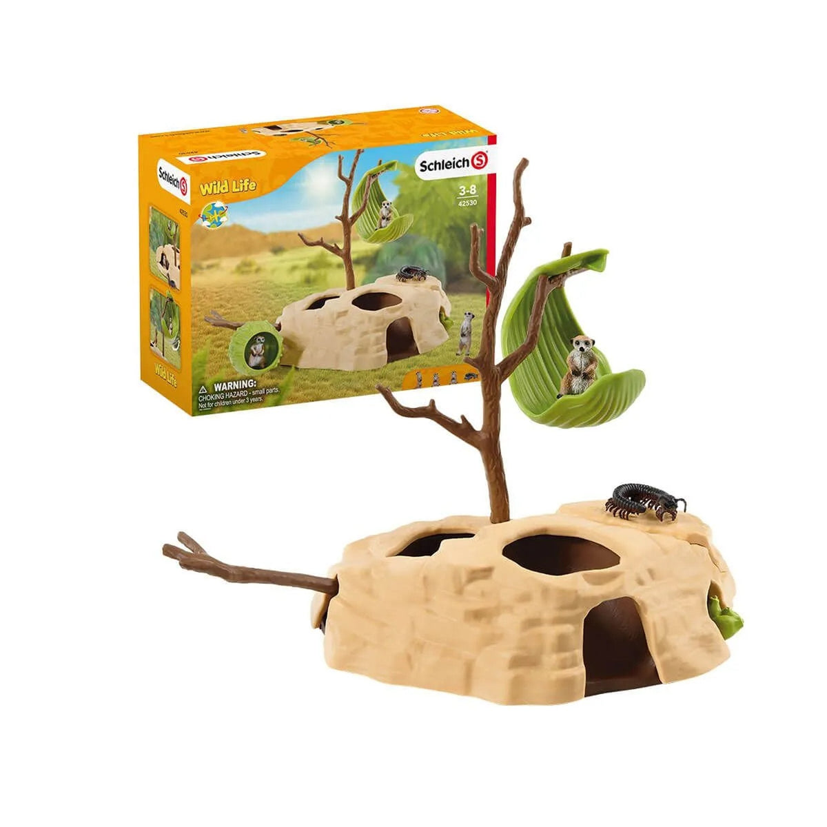 Schleich Meerkat Hangout-42530-Animal Kingdoms Toy Store