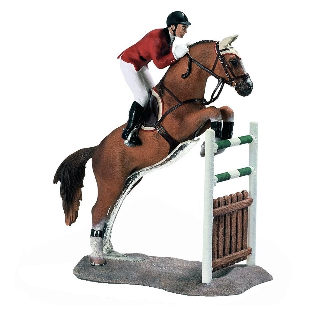 Schleich showjumper deals with horse