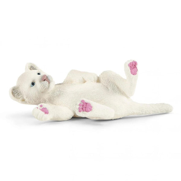 Schleich White Lion Cub Playing-42505B-Animal Kingdoms Toy Store