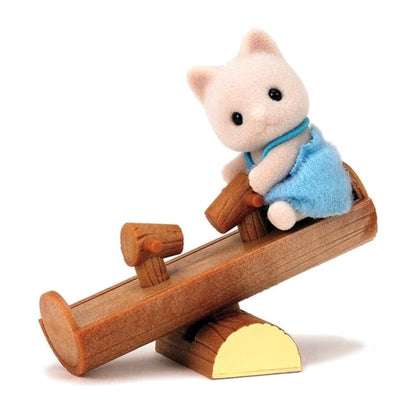 Sylvanian Families Cat Baby With See-Saw-4560-Animal Kingdoms Toy Store