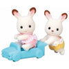 Sylvanian Families Chocolate Rabbit Twins with Ride-on-5420-Animal Kingdoms Toy Store
