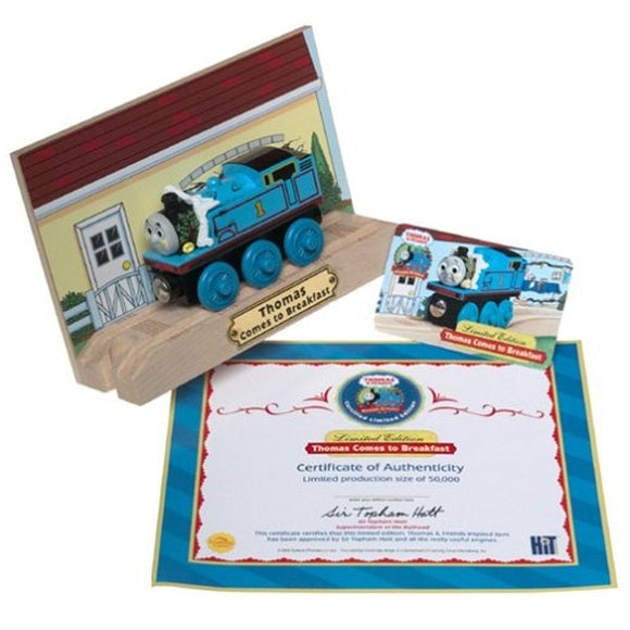 Limited Ed. RETIRED Thomas & Friends Wooden Railway - Thomas Comes To Breakfast-99179-Animal Kingdoms Toy Store