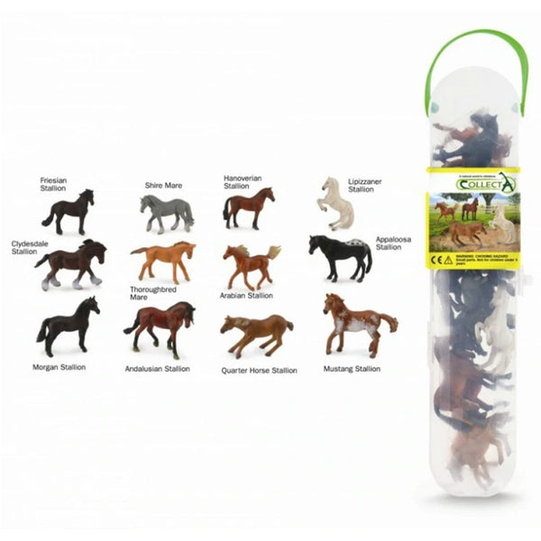 CollectA Mini Horse Tube 12 Piece-89A1109-Animal Kingdoms Toy Store