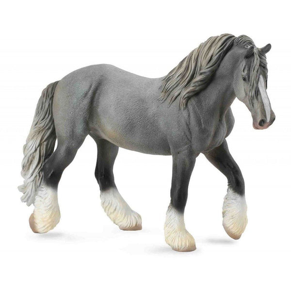 CollectA Shire Horse Mare Grey-88574-Animal Kingdoms Toy Store