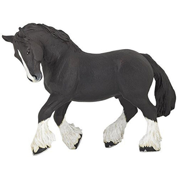 Papo Black Shire Horse-51517-Animal Kingdoms Toy Store