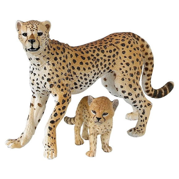 Papo Cheetah with Cub-50044-Animal Kingdoms Toy Store