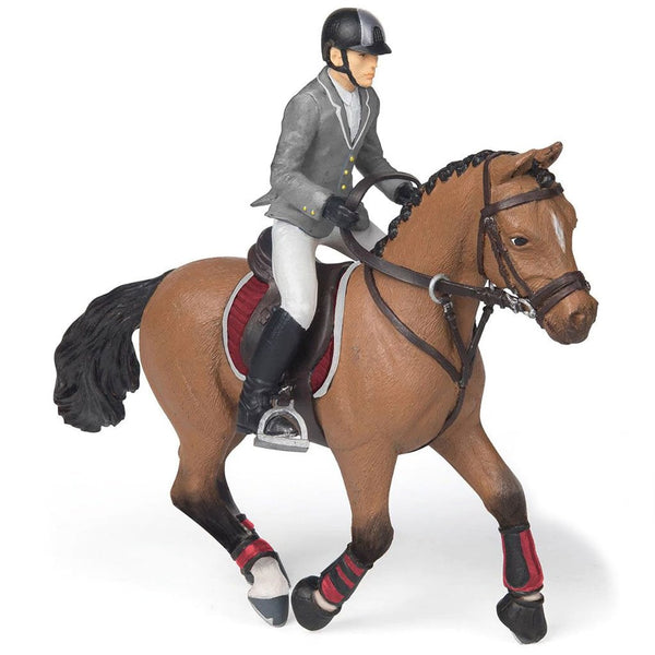 Papo Competition Horse with Rider-51561-Animal Kingdoms Toy Store