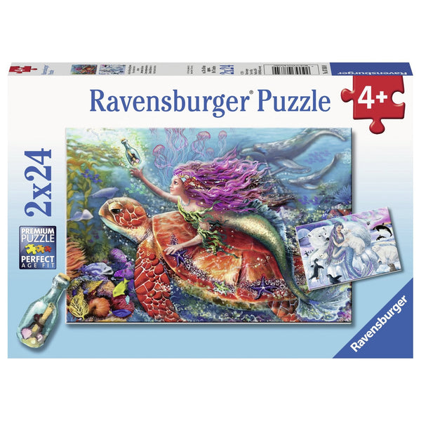 Ravensburger Mermaid Adventures Puzzle 2x24pc-RB07834-9-Animal Kingdoms Toy Store