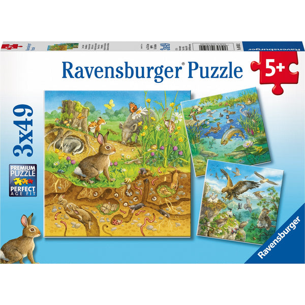 Ravensburger Animals in their Habitats 3x49pc-RB08050-2-Animal Kingdoms Toy Store