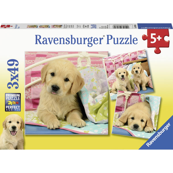 Ravensburger Cute Puppy Dogs Puzzle 3x49pc-RB08065-6-Animal Kingdoms Toy Store