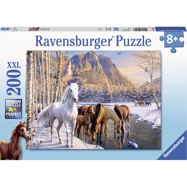 Ravensburger Winter Horses Puzzle 200pc-RB12690-3-Animal Kingdoms Toy Store