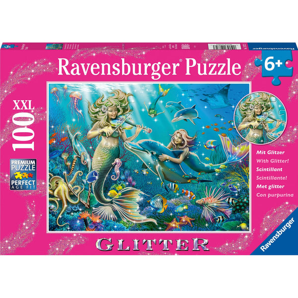 Ravensburger Underwater Beauties GLITTER 100pc-RB12872-3-Animal Kingdoms Toy Store