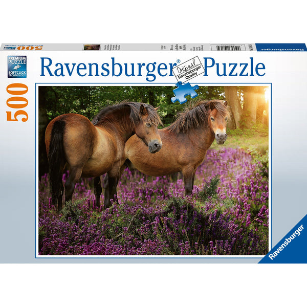 Ravensburger Ponies in the Flowers Puzzle 500pc-RB14813-4-Animal Kingdoms Toy Store