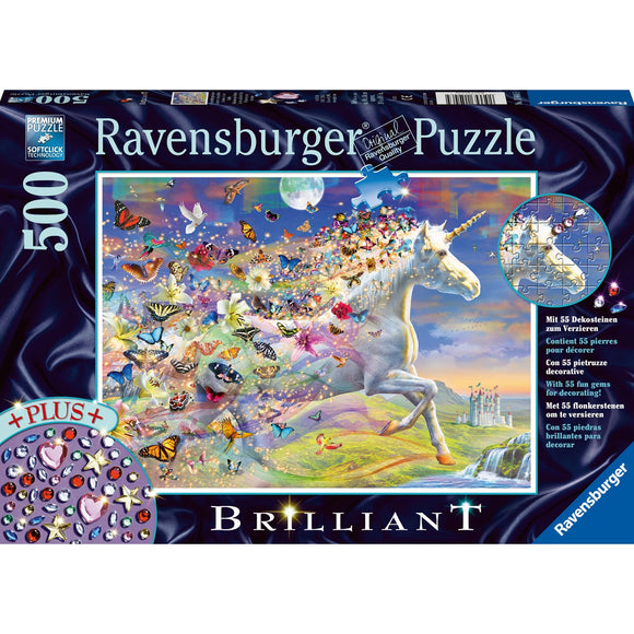 Ravensburger Unicorn and Butterflies 500pc-RB15046-5-Animal Kingdoms Toy Store