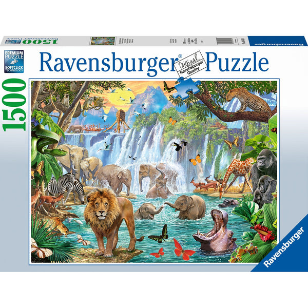 Ravensburger Waterfall Safari 1500pc-RB16461-5-Animal Kingdoms Toy Store