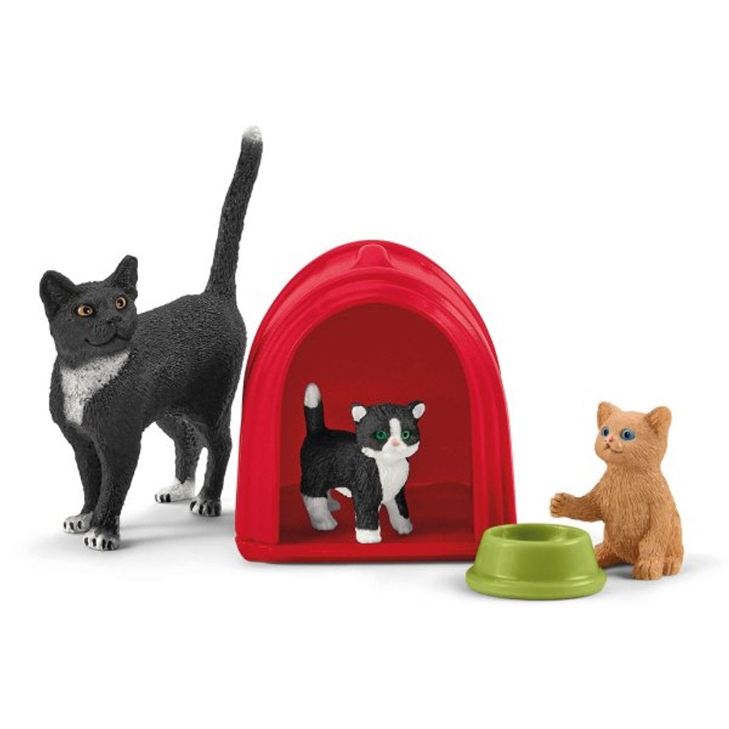 Schleich Playtime for cute cats-42501-Animal Kingdoms Toy Store