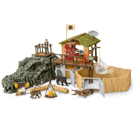 Schleich Croco Jungle Research Station-42350-Animal Kingdoms Toy Store
