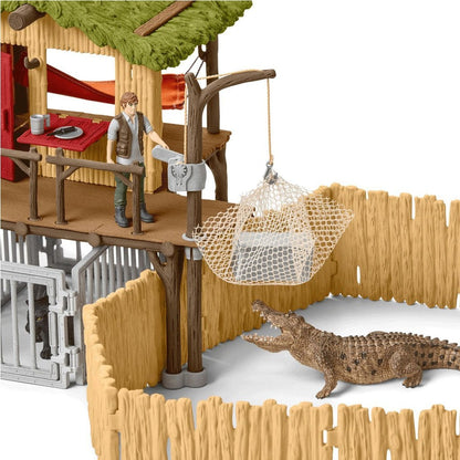 Schleich Croco Jungle Research Station-42350-Animal Kingdoms Toy Store