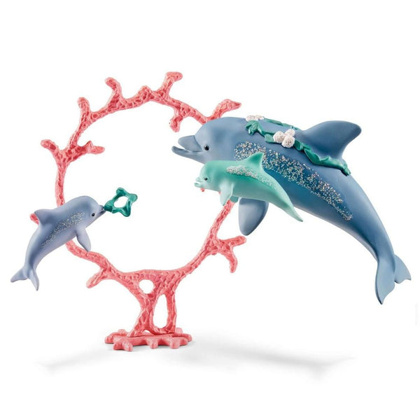 Schleich Dolphin Mum with Babies-41463-Animal Kingdoms Toy Store