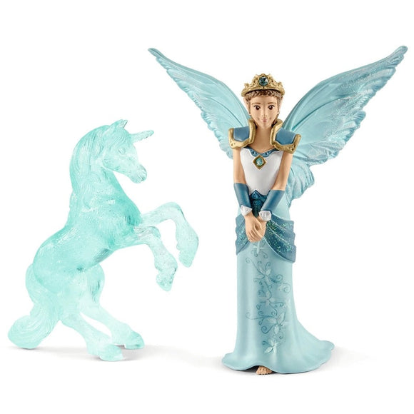 Schleich Eyela with Unicorn Ice Sculpture-70587-Animal Kingdoms Toy Store