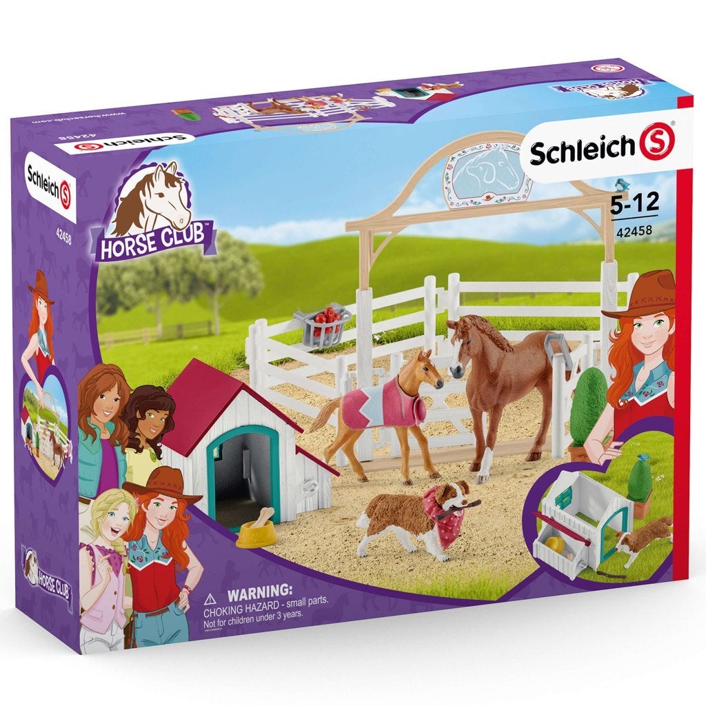 Schleich Hannah's Guest Horses with Ruby the Dog-42458-Animal Kingdoms Toy Store