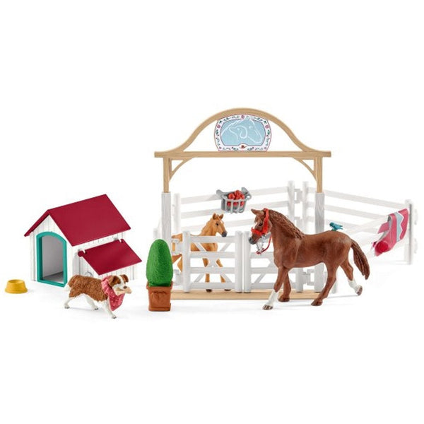 Schleich Hannah's Guest Horses with Ruby the Dog-42458-Animal Kingdoms Toy Store