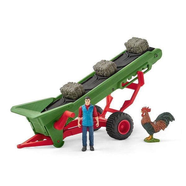 Schleich Hay Conveyer with Farmer-42377-Animal Kingdoms Toy Store