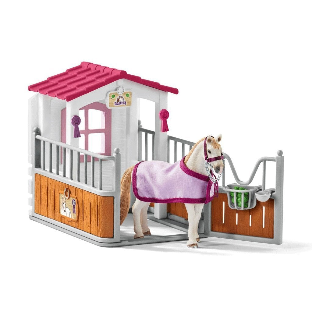 Schleich Horse Stall with Lusitano Mare-42368-Animal Kingdoms Toy Store