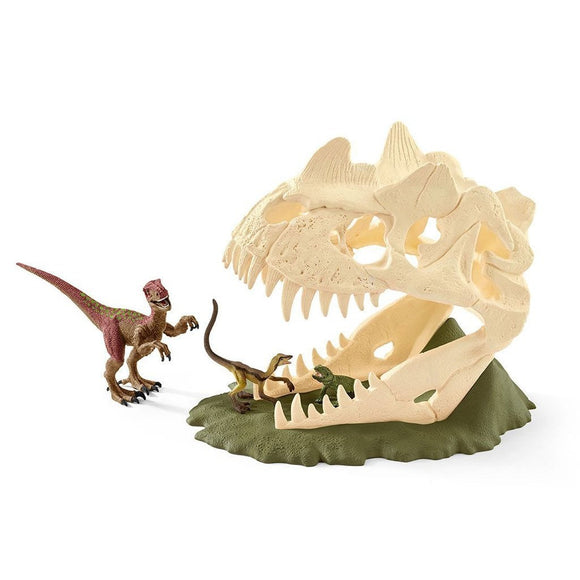 Schleich Large Skull Trap with Velociraptor-42348-Animal Kingdoms Toy Store
