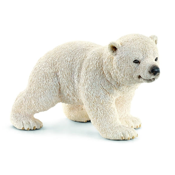 Schleich Polar Bear Cub walking-14708-Animal Kingdoms Toy Store